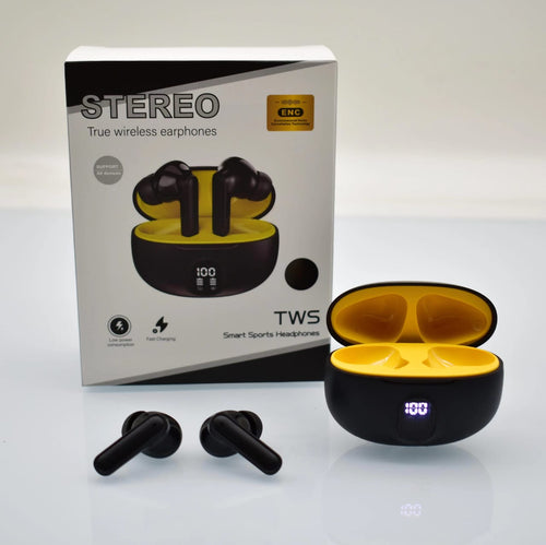 Professional Display Stereo 895B Wireless Bluetooth Earbuds With Mic LED Display Type C Fast Charging For Android IPhone (Random Color)